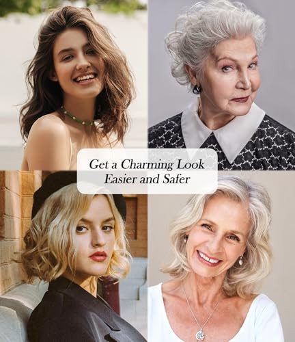 Farery Mini Thermal Brush 3 Temperature Adjustable Travel Curling Iron For Short Hair 1 Inch Heated Round Brush For Soft Curls Lightweight Curling Wand Perfect For Bouncy Hair Dual Voltage