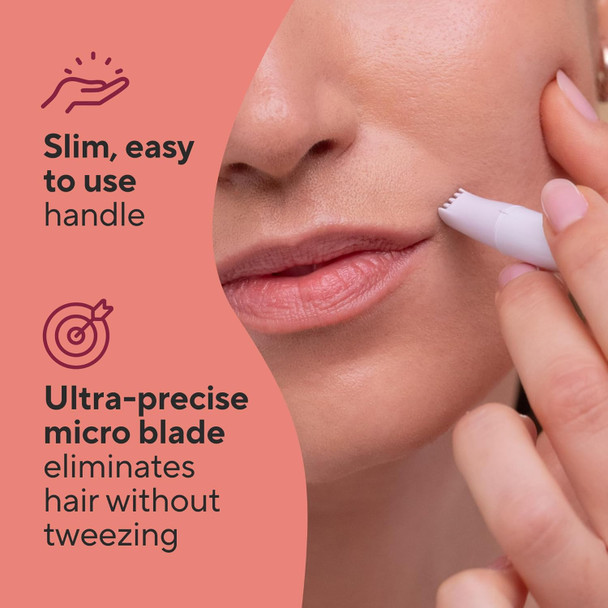 Finishing Touch Flawless Stray Hair Remover Precise Micro-Blade Hair Removal Tool Designed To Painlessly Cut Stray Hairs From Chin And Lips To Fingers And Toes For All Skin Types