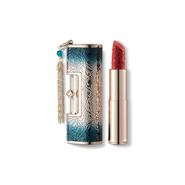 Florasis Blooming Rouge Love Lock Lipstick Long-Lasting Sculpting Lipstick Misty Matte Finish Lightweight Nourishing For Everyday Use (M1314 Together Forever)