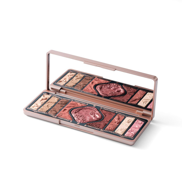 Florasis Floral Engraving Phoenix Makeup Palette Makeup Long Lasting Blendable Natural Eyeshadow Palette For Women (03 Soaring Sunlight)