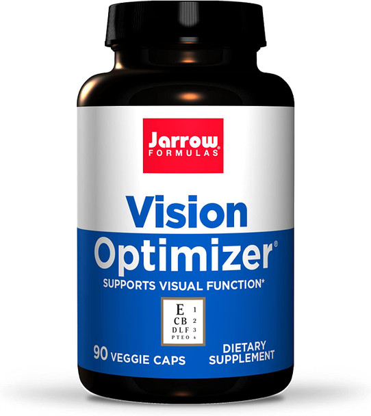 Jarrow Formulas Vision Optimizer - 90 Veggie Caps - Supports Visual Function - Contains More Than 10 Vitamins, Phytonutrients & Herbs - 30 Servings