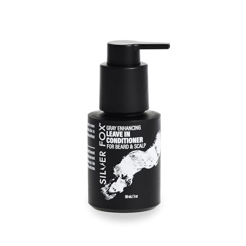 Godefroy Silver Fox Gray Enhancing Beard Brightener For All Hair Types Leave-In Conditioner Moisturizing Treatment For Gray & Silver Hair Non-Greasy Lightweight For Menã¢‚¬„¢S Beard & Scalp 3 Oz
