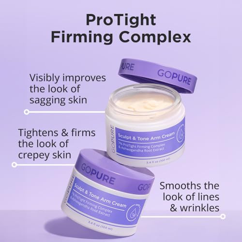 Gopure Sculpt & Tone Arm Cream Ã¢‚¬Œ Firming And Tightening Cream For The Arms Smooths The Look Of Wrinkles Deeply Hydrates Firms The Look Of Crepey Texture On The Arms