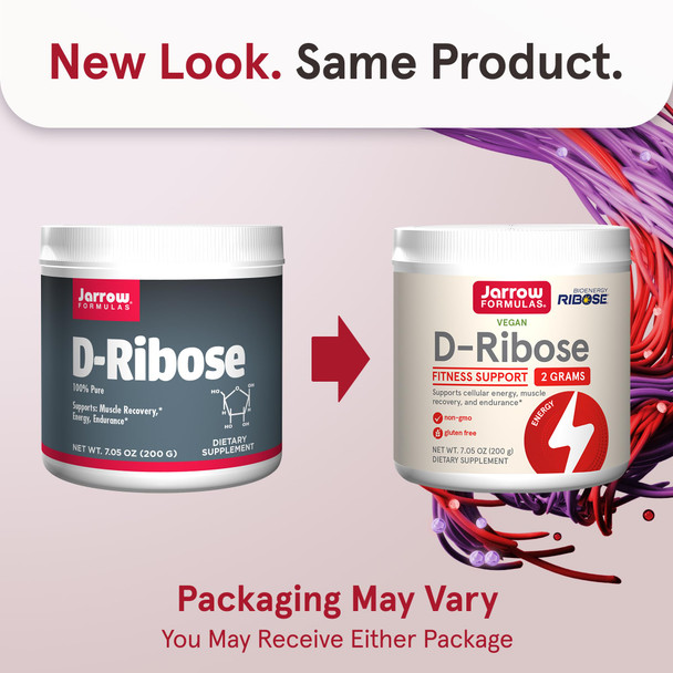 Jarrow Formulas D-Ribose Powder - 7.05 oz  Pack of 2