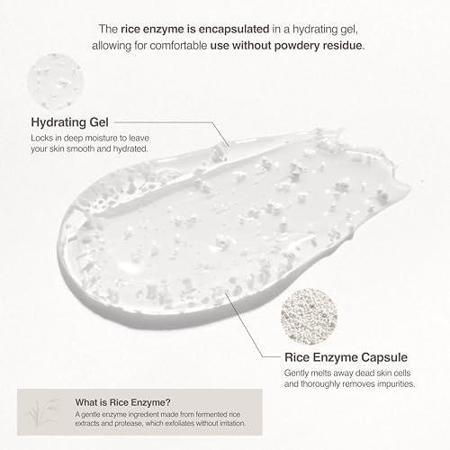 Hesul Rice Protein Gel Cleanser Korean Skincare For Sensitive Skin Ceramide Hyaluronic Acid Gentle Exfoliating Brightening Rice Enzyme Capsules Holiday 400Ml