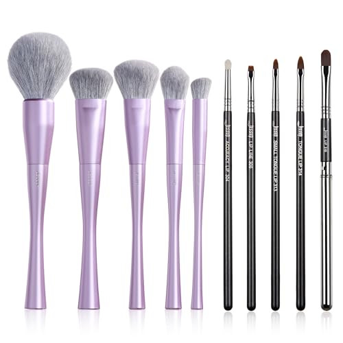 Jessup Face Makeup Brushes T514 Bundled With Professional Lip Brush Set T325