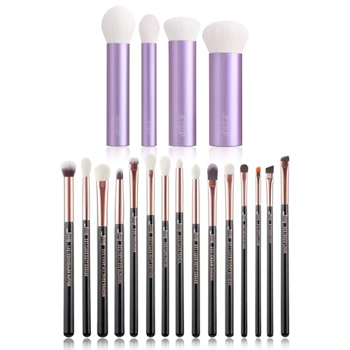 Jessup 15Pcs Professional Makeup Brushes Set T157 Bundled With Face Kabuki Makeup Brushes Set T517