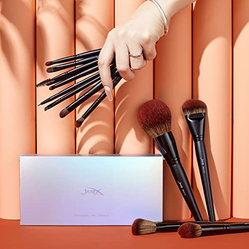 Jessup Full Makeup Brushes Set 13Pcs T300 Bundled With Face Kabuki Makeup Brushes Set T517