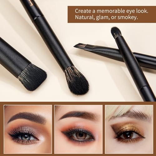 Jessup Makeup Brushes Set With Box T336-G Bundled With Face Kabuki Makeup Brushes Set T517