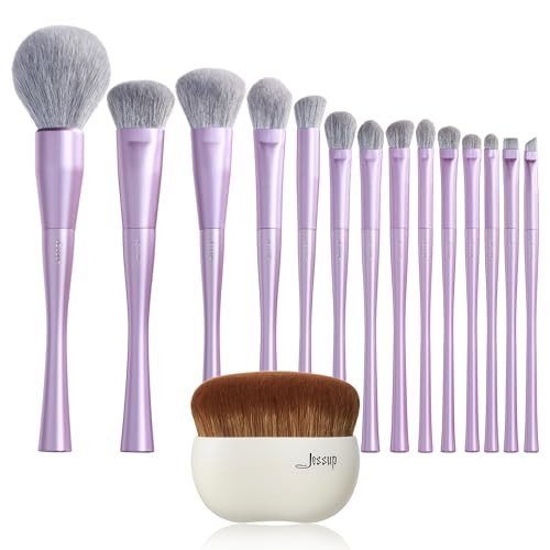 Jessup Makeup Brushes Set Professional T512 Bundled With Foundation Brush Sf002