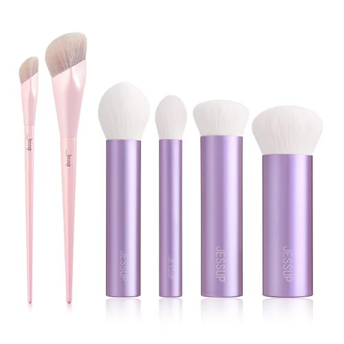 Jessup Foundation Brush And Concealer Brush T497 Bundled With Face Kabuki Makeup Brushes Set T517