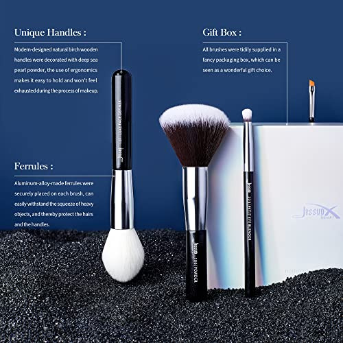 Jessup 25Pcs Professional Makeup Brush Set T175 With Makeup Brushes Cleansing Mat A005