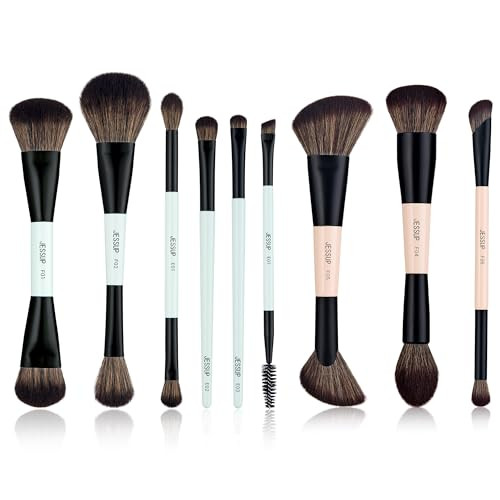 Jessup Double Sided Makeup Brushes T501 Bundled With Face Makeup Brushes T508