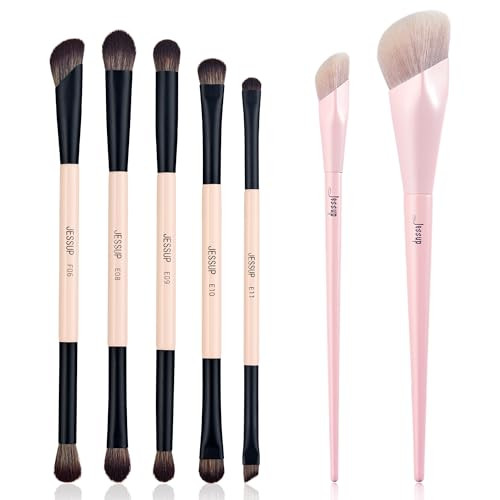 Jessup Makeup Eye Brushes T509 Bundled With Foundation Brush And Concealer Brush T497