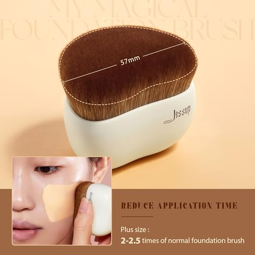 Jessup Foundation Brush & Makeup Sponge Set T505 Bundled With Eye Makeup Brush Set T330