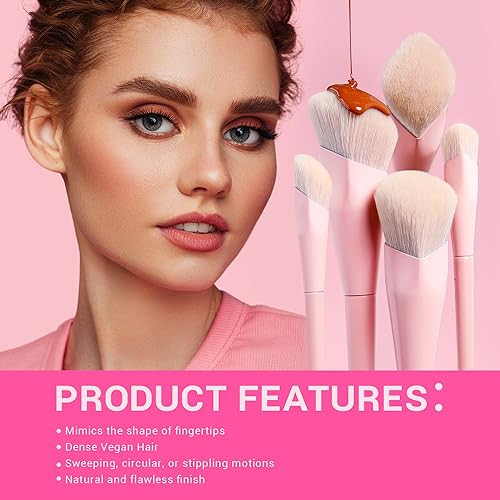 Jessup Pink Makeup Brushes Set T495 Bundled With Face Makeup Brushes T508