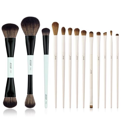 Jessup Eye Makeup Brushes Set T330 Bundled With Double Sided Makeup Brushes Set T503