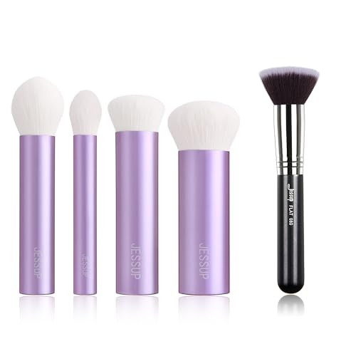 Jessup Makeup Brush Professional B069-080 Bundled With Face Kabuki Makeup Brushes Set T517
