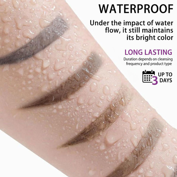 Jimyauqin Peel Off Tattoo Brow Tint Gel - 2Pcs Black Eyebrow Kit Waterproof Transfer-Proof & Sweatproof Quick Peel Formula For Natural Fuller Brows Motherã¢‚¬„¢S Day S For Women All Skin Types