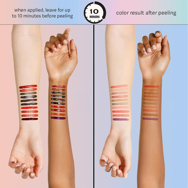 Jimyauqin Peel-Off Matte Lip Stain - Long-Lasting Lip Liner Tattoo Waterproof & Transfer-Proof For All Skin Types (Brownish Red 1Pc)