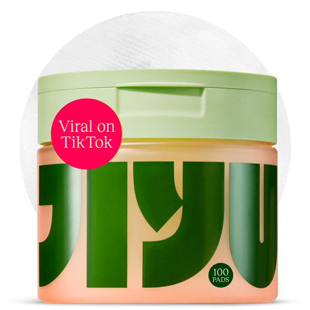 Jiyu Toning Polish Pads - Korean Skincare For Dark Spots Wrinkles & Dull Skin - Hydrating Facial Treatment With Snail Mucin Niacinamide Peptides & Centella - 100 Count