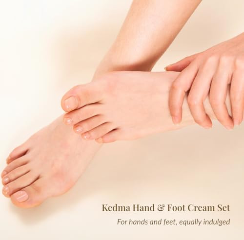 Kedma Hand & Foot Cream Set Ã¢‚¬Œ Daily Moisturizing Creams With Dead Sea Minerals Aloe Vera & Olive Oil Ã¢‚¬Œ Nourishing Skincare For Dry Cracked Hands And Feet 3.4 Oz Each / 100G