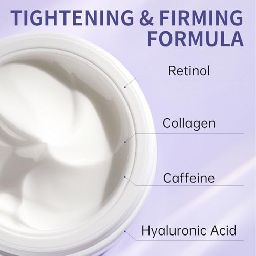 Krmspe Caffeine Eye Cream For Dark Circles And Puffiness Retinol Eye Cream For Anti-Aging & Wrinkles Firming & Repair Under Eye Moisturizer For Hydrating Reduce Fine Lines Smoothing Skin Care 1.76 Fl Oz