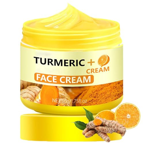 Krmspe Turmeric Face Cream Face Moisturizer Natural Turmeric Skin Facial Moisturizer Evens Tone Hydrating Anti-Aging For Normal Dry Oily & Combination Skin 1.75 Fl Oz