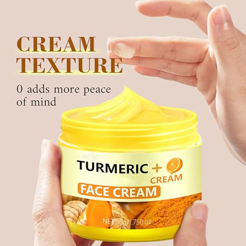 Krmspe Turmeric Face Cream Face Moisturizer Natural Turmeric Skin Facial Moisturizer Evens Tone Hydrating Anti-Aging For Normal Dry Oily & Combination Skin 1.75 Fl Oz