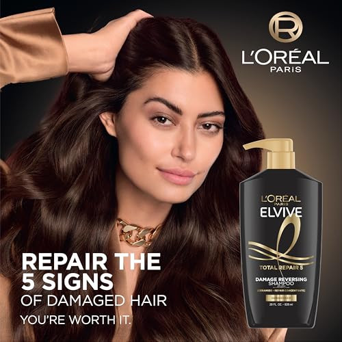L'Oreal Paris Elvive Total Repair 5 Repairing Shampoo And Conditioner For Damaged Hair 28 Ounce (Set Of 2)(Packaging May Vary)