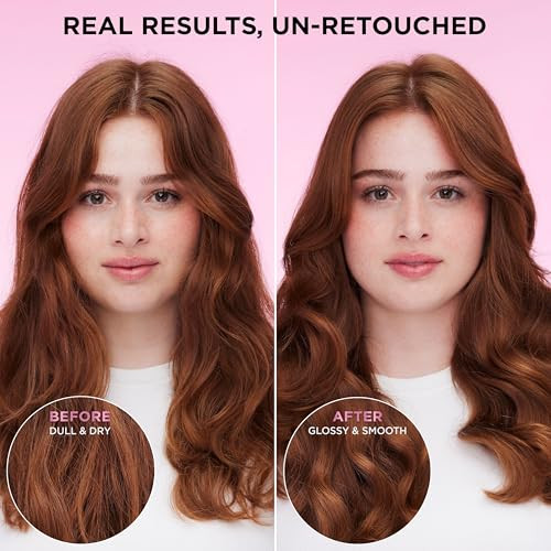 L'Oreal Paris Glossing Sulfate Shampoo With Glycolic Acid Hair Care For Lasting Shine And Smoothness For Dull Dry Hair Everpure 6.8 Fl Oz