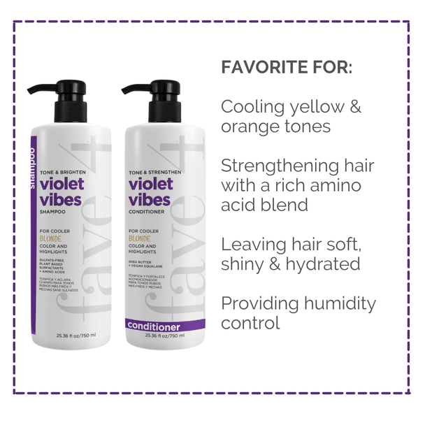 fave4 Violet Vibes Tone & Brighten Shampoo