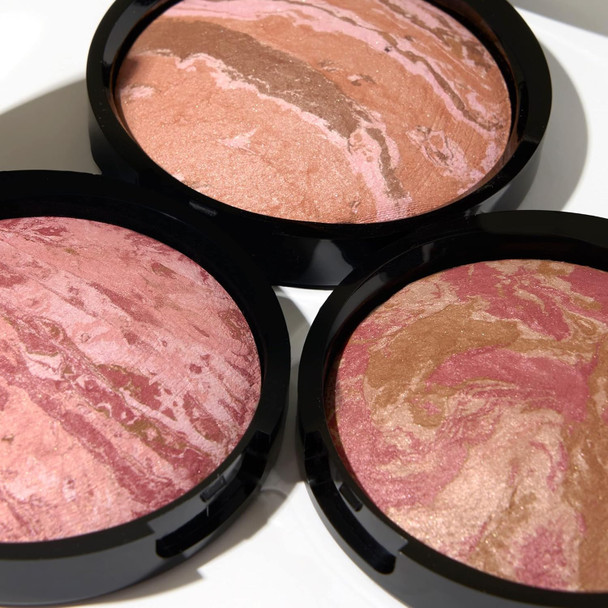 Laura Geller York Baked Blush-N-Bronze Marbleized 2-In-1 Sculpting Bronzer Blush - Rose Bronze - Contour Face With A Radiant Flush