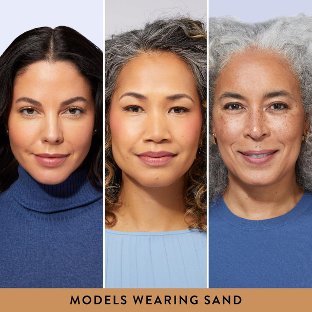 Laura Geller York Everyday Routine Kit - Baked Balance-N-Brighten Color Correcting Powder Foundation Sand + Retractable Angled Kabuki + Spackle Makeup Primer Champagne Glow (3 Pc)