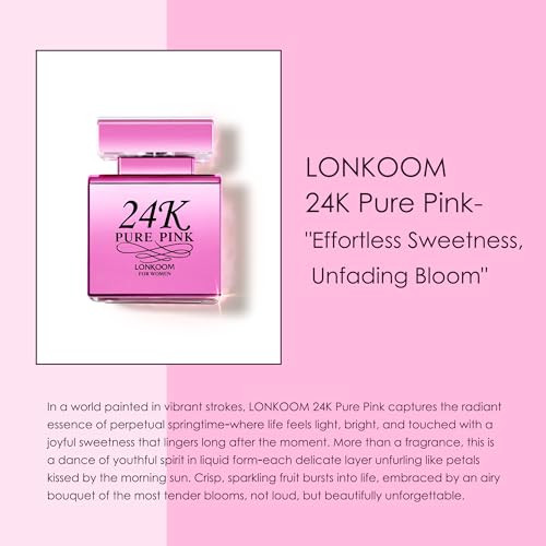 Lonkoom 24K Perfumes For Women Floral Fruity Eau De Parfum Long Lasting Fragrance Sweet Perfume Set Notes Of Apple Mango Strawberry Grapefruit Tangerine Bergamot Orange Blossom