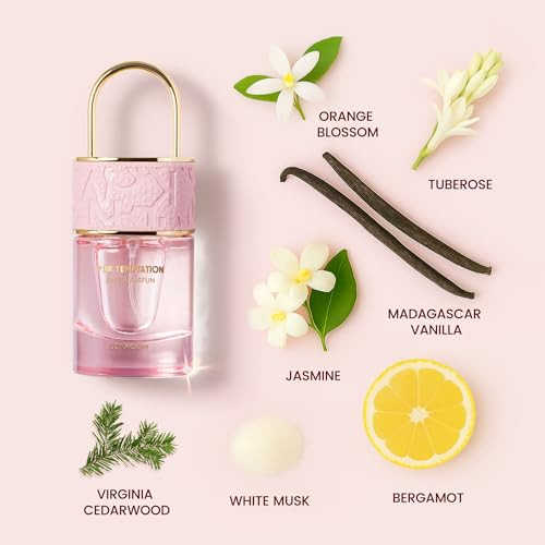 Lonkoom Perfumes Set Pink Temptation Fiery Charm Forbidden Darkness Perfumes For Women Men Floral Fruity Woody Eau De Parfum Long Lasting Fragrance Notes Of Bergamot Almond Coffee Lemon Jasmine Vanilla