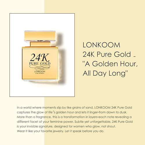 Lonkoom 24K Perfumes For Women Vanilla Amber Musk Floral Fruity Eau De Parfum Long Lasting Fragrance Sweet Perfume Set Notes Of Praline Rose Strawberry Mango Praline