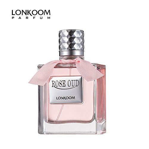 Lonkoom Oud Rose Perfume For Women 3.4Fl Oz/100Ml Eau De Parfum Spray Long-Lasting Fragrance Floralã¢‚¬Œfruity Notes Of Red Lychee Golden Quince Kiwi Jasmine Chocolate Musk Orris Root Woods