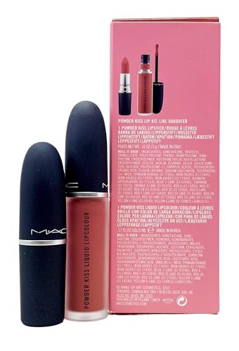 Mac Cosmetics Powder Kiss Lip Kit: Daughter (Lipstick And Liquid Lipcolour) - Mull It Over