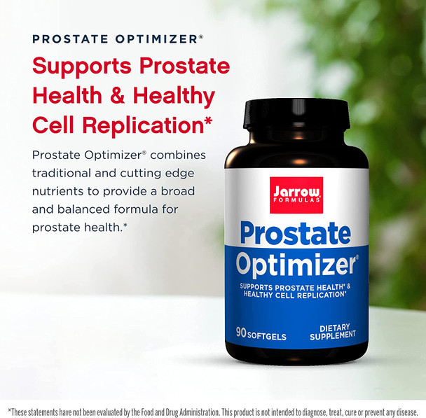 Jarrow Formulas Prostate Optimizer - 90 Softgels - Supports Prostate Health, Bladder Function & Urinary Flow - Healthy Cell Replication - 30 Servings