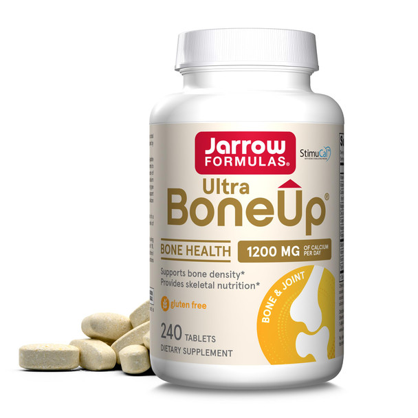 Jarrow Formulas Ultra Bone-Up Powerful Multinutrient Bone Health Includes More MK-7 & JarroSil Activated Silicon for Added Support - 120 Servings, 240 Count