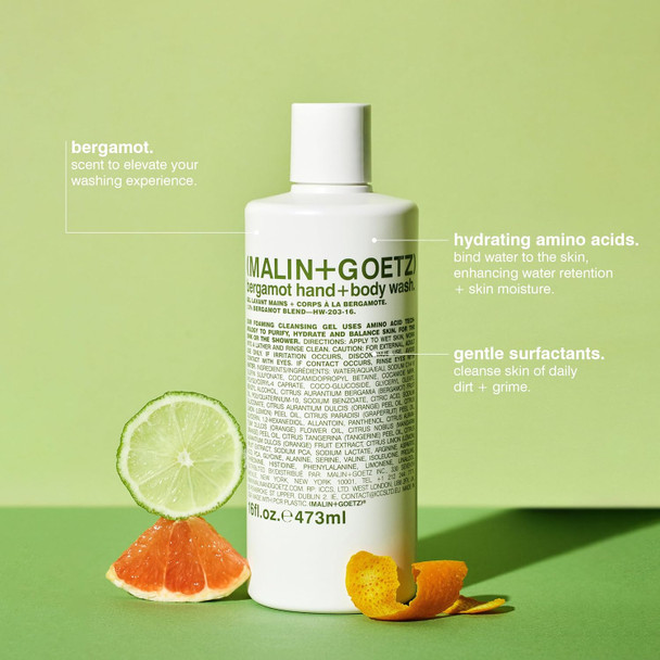 Malin + Goetz Rum Hand & Body Wash 16 Fl. Oz. Ã¢‚¬Œ Men & Women Natural Body Wash For All Skin Types Foaming Hydrating Cleansing Gel Cruelty- & Vegan