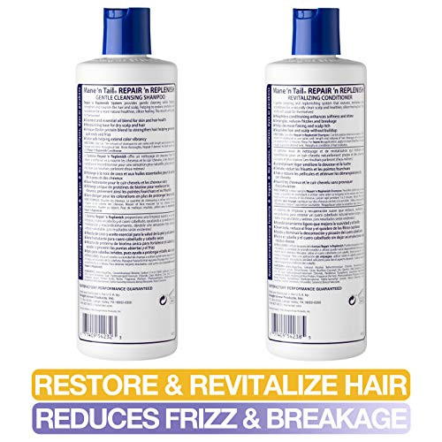 Mane Ã¢‚¬„¢N Tail Repair Ã¢‚¬„¢N Replenish Shampoo & Conditioner (Pack Of 2) Ã¢‚¬Œ Sulfate- Gentle Cleansing & Nourishing System For Curly & Natural Hair (11.2 Oz Each)