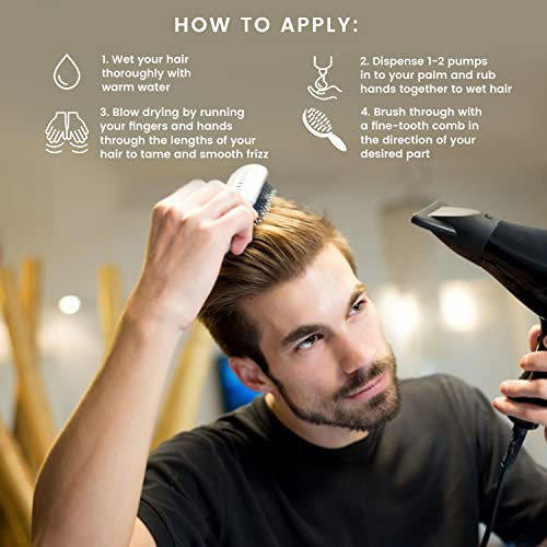 Mga Vegan Hair Smoothing Balm - Scalp Rescue Organic Formula With Keratin Repairs Rough Hair Hair Care Product With Argan Oil For Men & Women Strengthens & Add Shine To Hair Synthetic 8.8 Floz