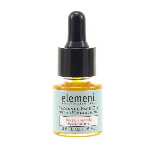 Max Green Alchemy Elemeni Radiance Face Oil Dry Complexion 0.5 Fl Oz Rosehip Seed Oil Refines Fine Lines & Wrinkles Natural Source Retinoic Acid Absorbs Easily Bulgarian Rose & Neroli Organic Anti-Aging Vegan