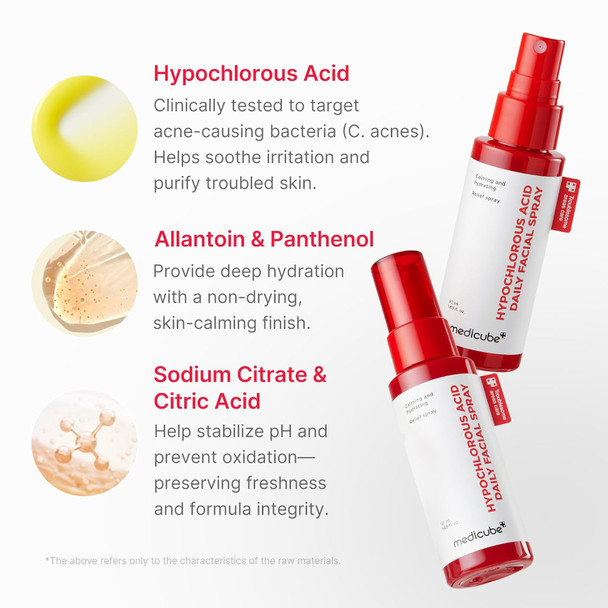 Medicube Power Soothing Spray Hypochlorous Acid Spray For All Skin Types Delicate Skin Daily Solution & Post-Sun Care Hoci Facial Mist For Soothing & Calming Korean Skincare 4.22 Fl.Oz