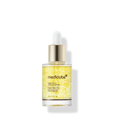 Medicube Deep Vitamin C Capsule Serum Fine Line Facial Serum Hydration-Boosting Capsules For Radiance & Hydration Korean Skincare 1.01 Fl Oz