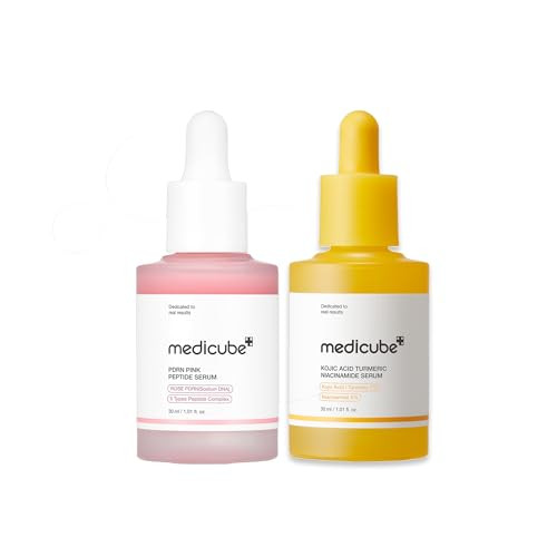 Medicube Viral Serum Duo For Clear And Plump Skin: Kojic Acid Turmeric And Pdrn Rose Pink Serum For Radiant Glow And Uneven Skin Tone & Texture Care Able Skincare Set Stocking Stuffers