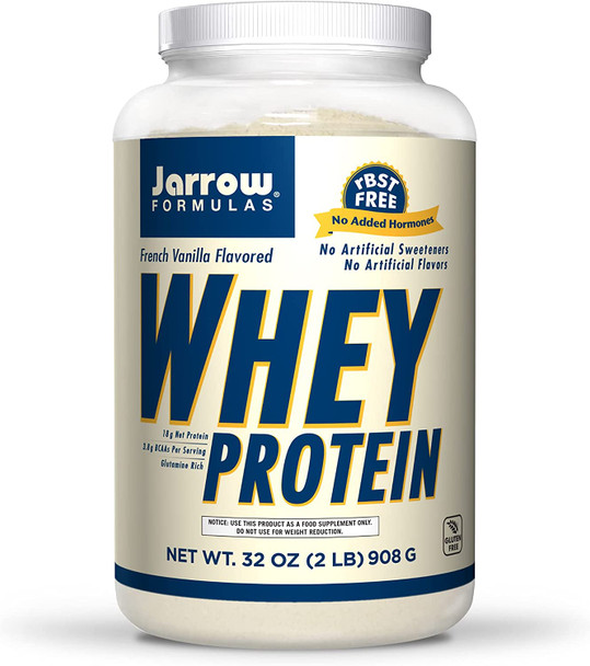 Jarrow Formulas Whey Protein, French Vanilla - 2 Lb. Powder - Supports Muscle Development - Rich In Bcaas - Approx. 38 Servings