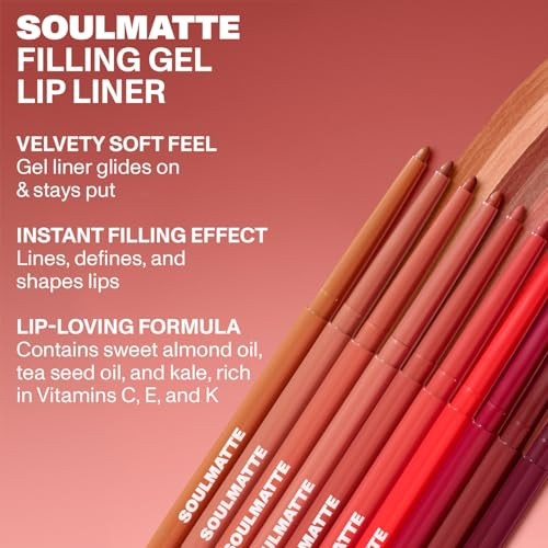 Morphe Soulmatte Lip Duo - Lip Liner (0.007 Oz) & Matte Lipstick (0.13 Fl Oz) With Vitamin E & Nourishing Oils For Bold Long-Wear Color & Definition - Bella